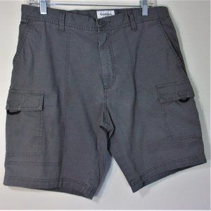Goodfellow & Co. Mens Cargo Utility Shorts Gray Hook & Loop Pockets 32.